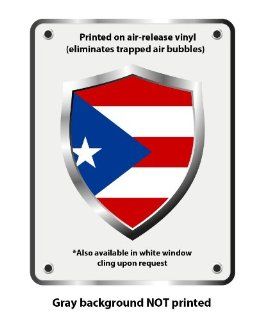 Puerto Rico country flag shield vinyl sticker decal 5" x 4" 