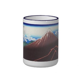 Cool oriental japanese Hokusai Fuji View landscape Coffee Mugs