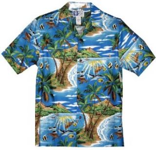 Top Quality Tropical Sealife Hawaiian Aloha Shirt Top Quality at  Mens Clothing store