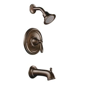 MOEN Brantford 1 Handle Single Spray Tub and Shower Faucet Trim Kit in Oil Rubbed Bronze (Valve not included) T2153ORB