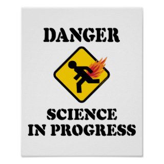 Danger Science in Progress Fart Humor Print