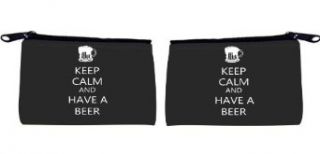 Rikki KnightTM Keep Calm and Have a Beer Black Design Scuba Foam Coin Purse Wallets