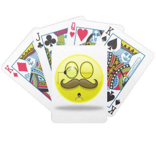 Mustache & Monocle Smilie Playing Cards