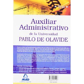 Auxiliares Administrativos de la Universidad Pablo de Olavide. Test (Spanish Edition) Fernando M. Navarro 9788467625103 Books