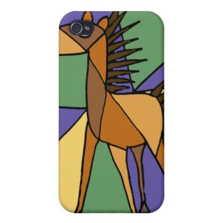 XX  Awesome Horse Folk Art Abstract Cartoon iPhone 4/4S Case