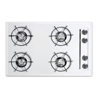 30 in. Gas Cooktop in White with 4 Burners WTL053