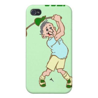 Funny golfer with monogram Case For The iphone4 iPhone 4 Cases