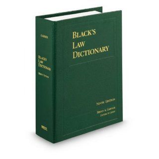 Black's Law Dictionary, Standard Ninth Edition (9780314199492) Bryan A. Garner Books
