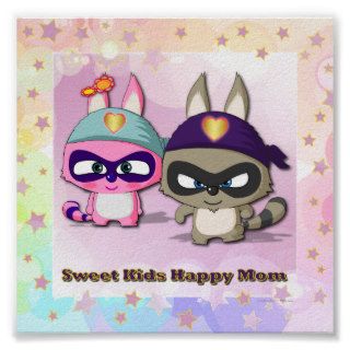 Mother's Day Gift Cute Cartoon Character Poster