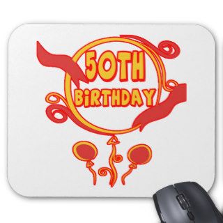 Party Balloons 50th Birthday Gifts Mouse Pads