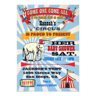 Circus Baby Shower Invitations