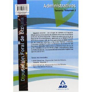 Administrativos de la Diputacin Foral de Bizkaia. Temario. Volumen II (Spanish Edition) Alvar Muoz Labiano 9788467603736 Books