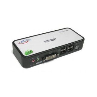 Linkskey LDV 242AUSK 2 Port DVI USB KVM Switch + Mic/Speaker/USB Hub w/ Cables Computers & Accessories