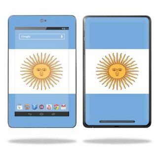 Protective Skin Decal Cover for Asus Google Nexus 7 Tablet with 7" screen Sticker Skins Argentina Flag Electronics