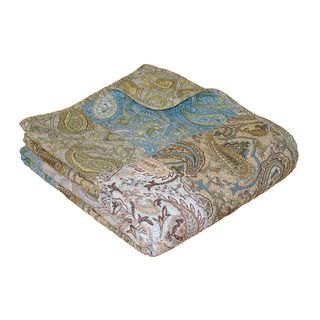 Vintage Paisley Patchwork Quilted Throw Throws
