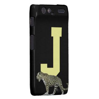 Monogram initial letter J, jaguar custom Droid RAZR Case