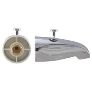 Westbrass 5 1/4 in. Rear Diverter Tub Spout with Rear Connection in Chrome YE531D 12R
