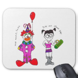 Clowns are creepy mouse pads