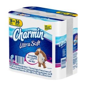 Charmin Ultra Soft Bathroom Tissue (18 Double Rolls  30 Regular Rolls) 003700087818