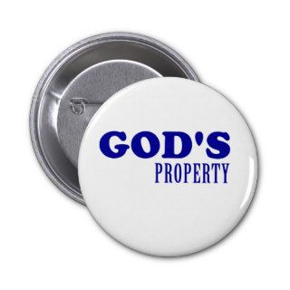 God's Property Pinback Buttons