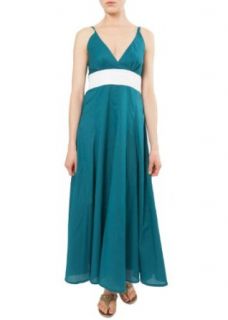 Colour Block Cotton Maxi Dress   Hi Lo Multi Length Styling Teal Maxi Dress