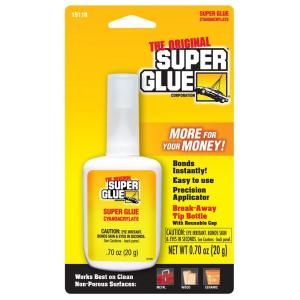 Super Glue .70 oz. Glue Bottle w/Breakaway Tip (12 Pack) 15118