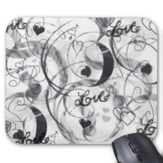 love in Black & White Mouse Pads
