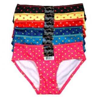 247 Frenzy Women's 12 Pack Polka Dot Bikini Panty (Medium)