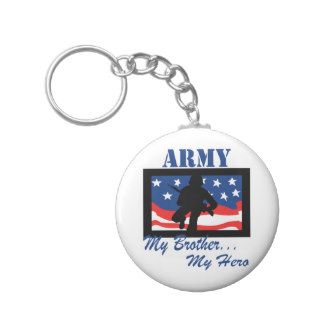 Army My Brother My Hero Keychain