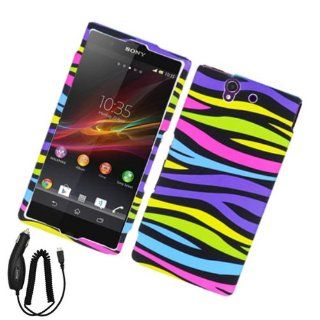 SONY XPERIA Z COLORFUL ZEBRA ANIMAL COVER HARD CASE + FREE CAR CHARGER from [ACCESSORY ARENA] Cell Phones & Accessories
