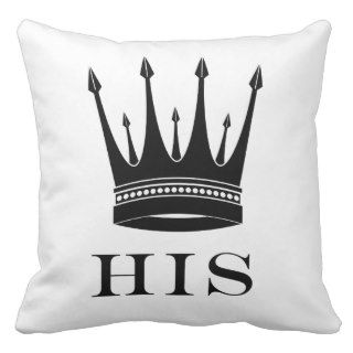 His & Hers Crowned Custom Pillow