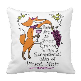No Sour Grapes in this Pinot Noir and Pinot Grigio Throw Pillows