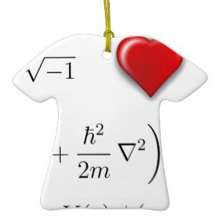 I heart Schrodinger equation Ornament