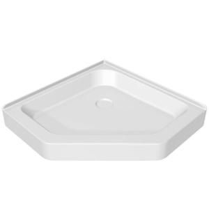 MAAX 36 in. x 36 in. Single Threshold Neo Angle Shower Base in White 105042 000 001 000