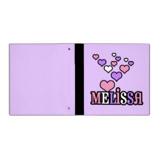 Melissa Bubble Hearts Personalized Vinyl Binders