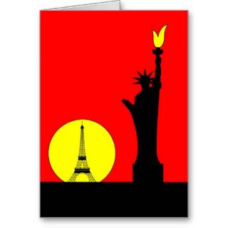 Inspired by Statue de la Liberté Greeting Cards