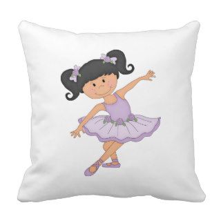 Little Girl Dancer Curtsy Throw Pillow