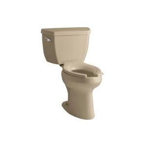 KOHLER Highline Classic Comfort Height 2 Piece 1.4 GPF Elongated Toilet in Mexican Sand K 3493 33