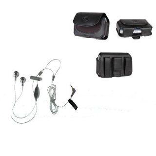 2in1 Leather Case With Belt Clip+Stereo Headset Headphone Bundle For Motorola ACTV W450 i296 Renew W233 Auction4tech Brand Cell Phones & Accessories