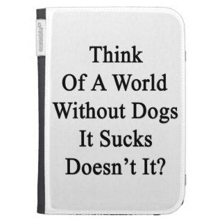 Think Of A World Without Dogs It Sucks Doesn't It. Kindle Keyboard Cases
