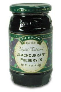 Duerrs Blackcurrant Preserves   16oz   454g   Glass Jar  Jams Jellies And Preserves  Grocery & Gourmet Food
