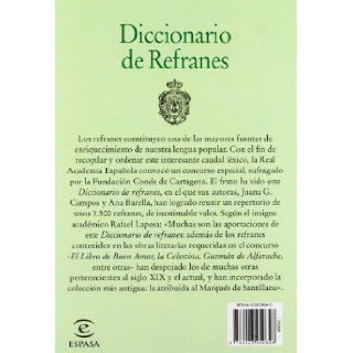 Diccionario de Refranes Espasa (9788423959846) A. Barella, Juana G. Campos, J. G. Campos Books