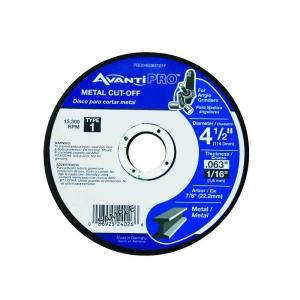 Avanti Pro 4 1/2 in. x1/16 in. x7/8 in. Metal Cut Off Disc Depressed Center Type 27 PBD045063701F