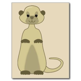 Cute Little Meerkat Animal Cartoon Postcard