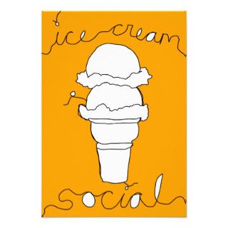 ice cream social strings custom invites