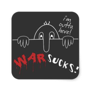 Kilroy Was Here Says War Sucks Outta Here Sticker