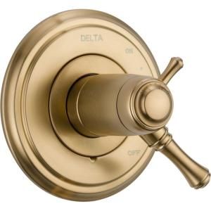 Delta Cassidy 17 Series Thermostatic Single Handle Valve Trim Only in Champagne Bronze T17T097 CZ