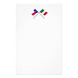 Crossed Texas and Coahuila y Tejas Flags Stationery