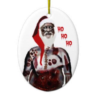 Zombie Santa Claus Christmas Tree Ornaments
