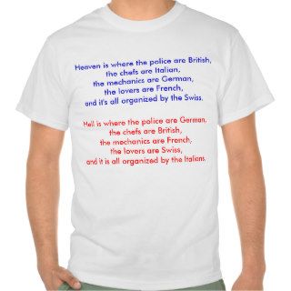 Heaven is where the police are British, the cheTshirt